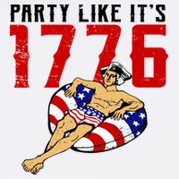 Party Like It's 1776 Patriotic George Washington Garment-Dyed Sweatshirt