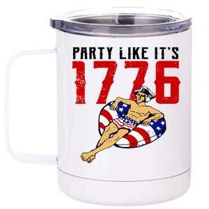 Party Like It's 1776 Patriotic George Washington 12 oz Stainless Steel Tumbler Cup