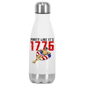 Party Like It's 1776 Patriotic George Washington Stainless Steel Insulated Water Bottle