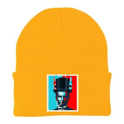 Party With Abe - Abraham Lincoln Drinking Beer Knit Cap Winter Beanie