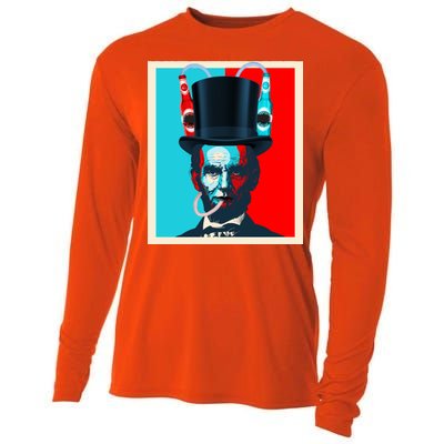 Party With Abe - Abraham Lincoln Drinking Beer Cooling Performance Long Sleeve Crew