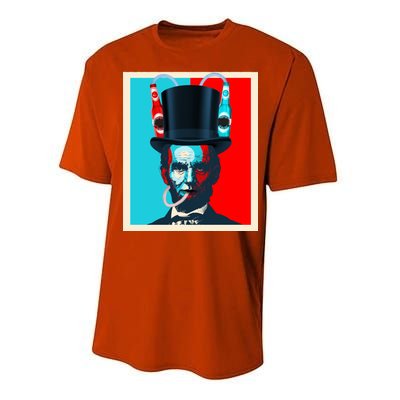 Party With Abe - Abraham Lincoln Drinking Beer Performance Sprint T-Shirt