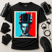 Party With Abe - Abraham Lincoln Drinking Beer Performance Shirt