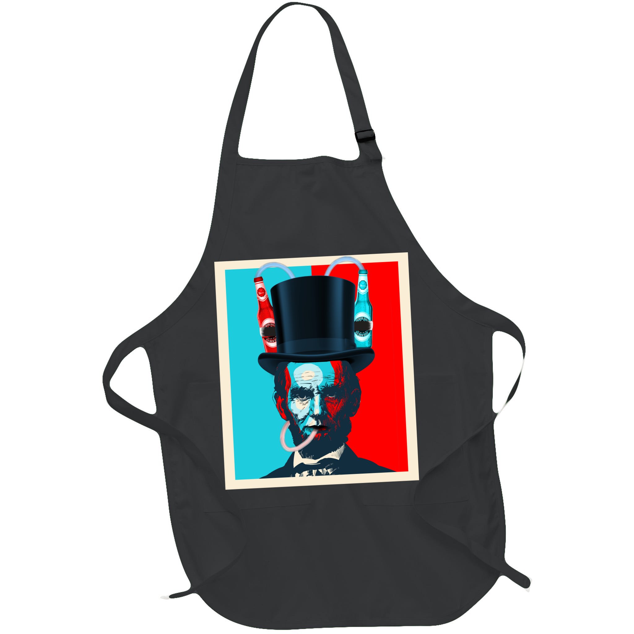 Party With Abe - Abraham Lincoln Drinking Beer Apron
