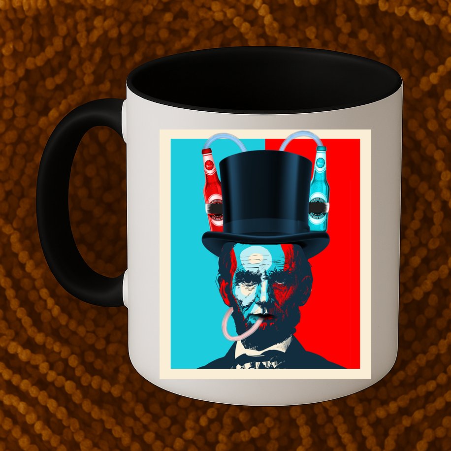 Party With Abe - Abraham Lincoln Drinking Beer Mug