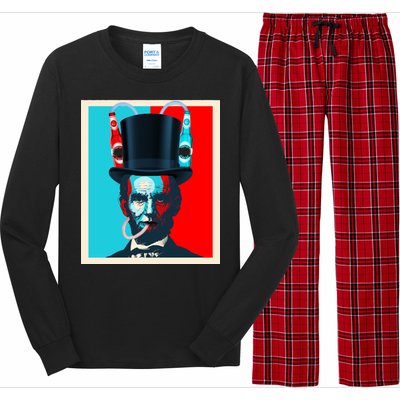 Party With Abe - Abraham Lincoln Drinking Beer Long Sleeve Pajama Set