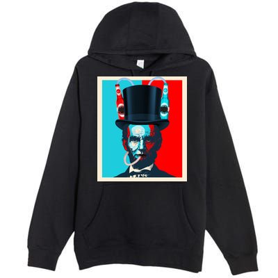 Party With Abe - Abraham Lincoln Drinking Beer Premium Pullover Hoodie
