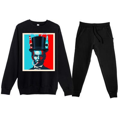 Party With Abe - Abraham Lincoln Drinking Beer Premium Crewneck Sweatsuit Set