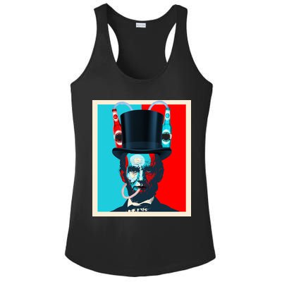 Party With Abe - Abraham Lincoln Drinking Beer Ladies PosiCharge Competitor Racerback Tank