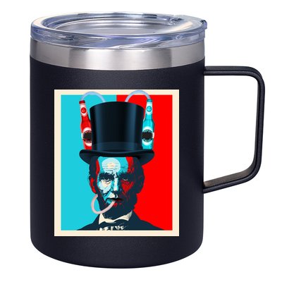 Party With Abe - Abraham Lincoln Drinking Beer 12oz Stainless Steel Coffee Mug