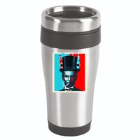 Party With Abe - Abraham Lincoln Drinking Beer 16oz Travel Tumbler
