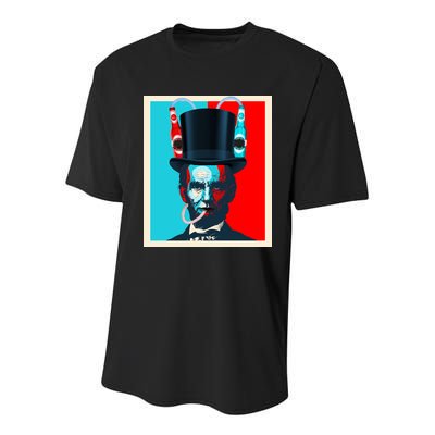 Party With Abe - Abraham Lincoln Drinking Beer Youth Performance Sprint T-Shirt