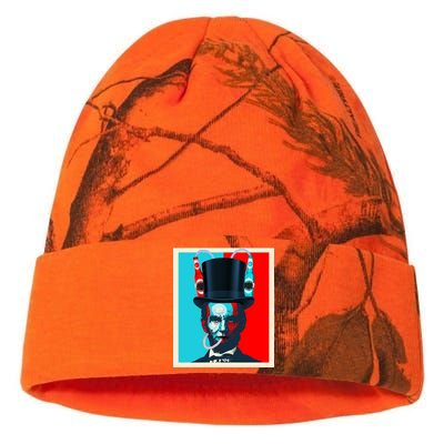 Party With Abe - Abraham Lincoln Drinking Beer Kati Licensed 12" Camo Beanie