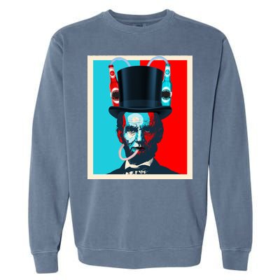 Party With Abe - Abraham Lincoln Drinking Beer Garment-Dyed Sweatshirt