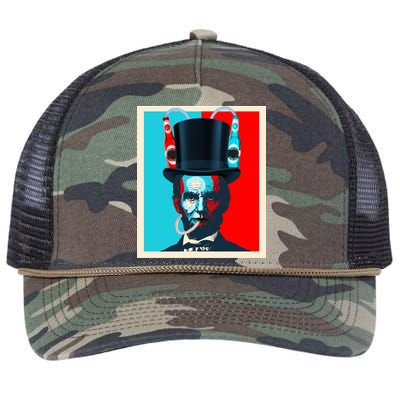 Party With Abe - Abraham Lincoln Drinking Beer Retro Rope Trucker Hat Cap