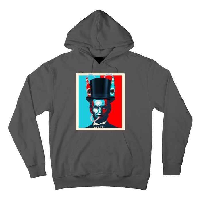 Party With Abe - Abraham Lincoln Drinking Beer Hoodie