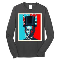 Party With Abe - Abraham Lincoln Drinking Beer Long Sleeve Shirt