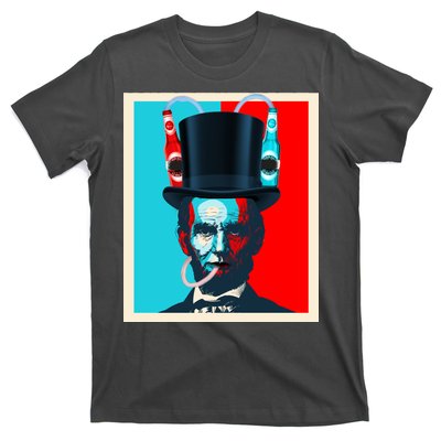 Party With Abe - Abraham Lincoln Drinking Beer T-Shirt