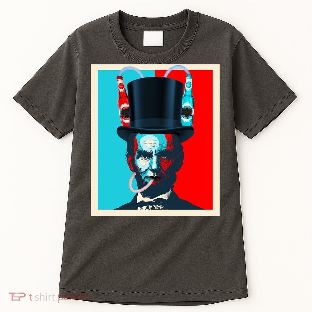 Party With Abe - Abraham Lincoln Drinking Beer Tall T-Shirt