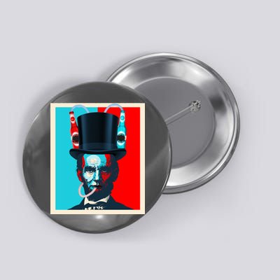 Party With Abe - Abraham Lincoln Drinking Beer Button