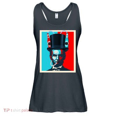Party With Abe - Abraham Lincoln Drinking Beer Ladies Essential Flowy Tank