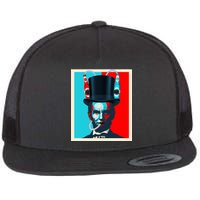 Party With Abe - Abraham Lincoln Drinking Beer Flat Bill Trucker Hat