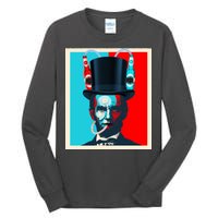 Party With Abe - Abraham Lincoln Drinking Beer Tall Long Sleeve T-Shirt