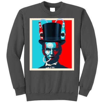 Party With Abe - Abraham Lincoln Drinking Beer Tall Sweatshirt