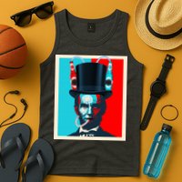 Party With Abe - Abraham Lincoln Drinking Beer Tank Top