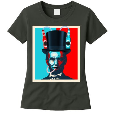 Party With Abe - Abraham Lincoln Drinking Beer Womens T-Shirt