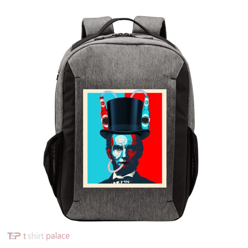 Party With Abe - Abraham Lincoln Drinking Beer Vector Backpack