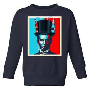 Party With Abe - Abraham Lincoln Drinking Beer Toddler Sweatshirt