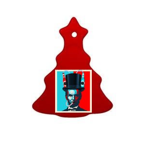 Party With Abe - Abraham Lincoln Drinking Beer Ceramic Tree Ornament