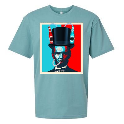 Party With Abe - Abraham Lincoln Drinking Beer Sueded Cloud Jersey T-Shirt