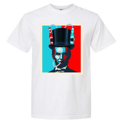 Party With Abe - Abraham Lincoln Drinking Beer Garment-Dyed Heavyweight T-Shirt