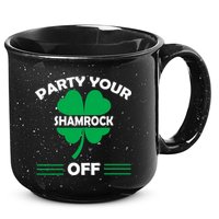Party Your Shamrock Off Funny Irish 15oz Campfire Ceramic Mug