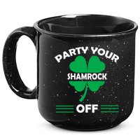Party Your Shamrock Off Funny Irish 15oz Campfire Ceramic Mug