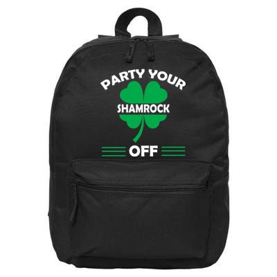 Party Your Shamrock Off Funny Irish 16 in Basic Backpack
