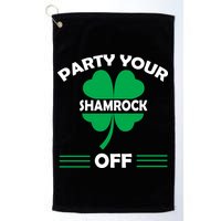 Party Your Shamrock Off Funny Irish Golf Towel