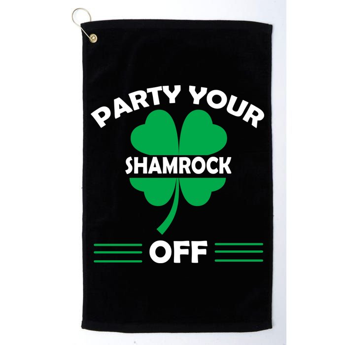 Party Your Shamrock Off Funny Irish Golf Towel