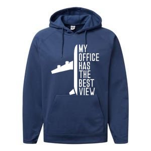 Pilot Airplane Spells Performance Fleece Hoodie