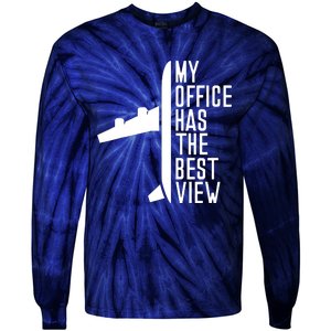 Pilot Airplane Spells Tie-Dye Long Sleeve Shirt