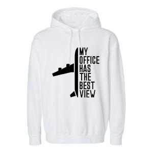 Pilot Airplane Spells Garment-Dyed Fleece Hoodie