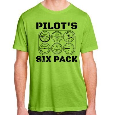 Pilot Aviation Six Pack Gift I Airplane Flying Instrut Gift Adult ChromaSoft Performance T-Shirt