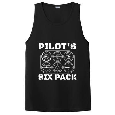 Pilot Aviation Six Pack Gift I Airplane Flying Instrut Gift PosiCharge Competitor Tank