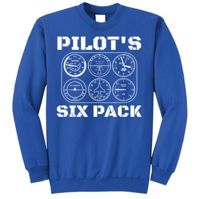 Pilot Aviation Six Pack Gift I Airplane Flying Instrut Gift Sweatshirt