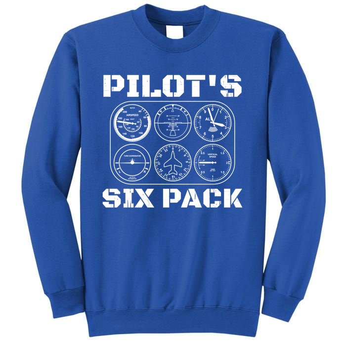 Pilot Aviation Six Pack Gift I Airplane Flying Instrut Gift Sweatshirt