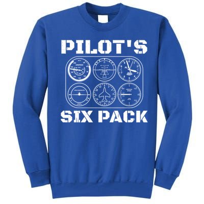 Pilot Aviation Six Pack Gift I Airplane Flying Instrut Gift Tall Sweatshirt