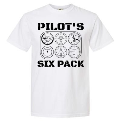 Pilot Aviation Six Pack Gift I Airplane Flying Instrut Gift Garment-Dyed Heavyweight T-Shirt