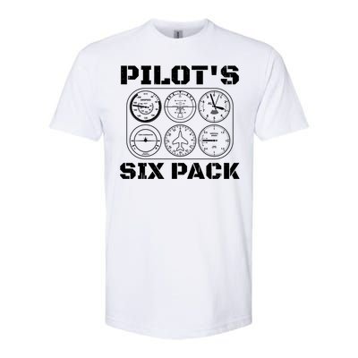 Pilot Aviation Six Pack Gift I Airplane Flying Instrut Gift Softstyle CVC T-Shirt